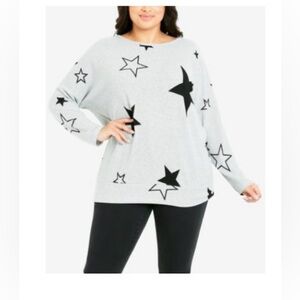 “You’re a Star” Long Sleeve Top by Evans (Avenue) 22/24
